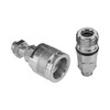 Screw-to-connect coupling with poppet valve series HS